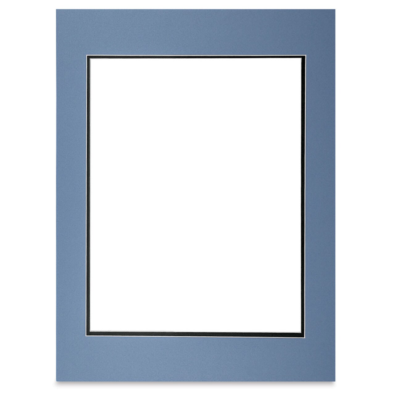Blick Double Mat - Biscay Blue / Newport Blue, 18" x 24" (13-1/2" x 17-1/2" Opening)